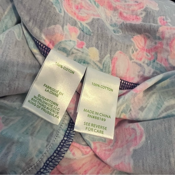 Lilly Pulitzer Loro dress XXL Pink and Blue Floral tiered swing Dress NWT - Picture 12 of 15